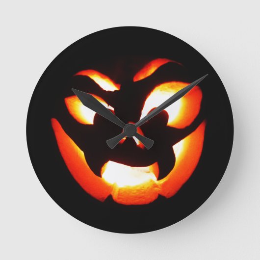 Vampire Jack-O-Lantern Ronde Klok (Voorkant)