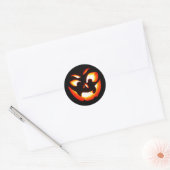 Vampire Jack-O-Lantern Ronde Sticker (Envelop)