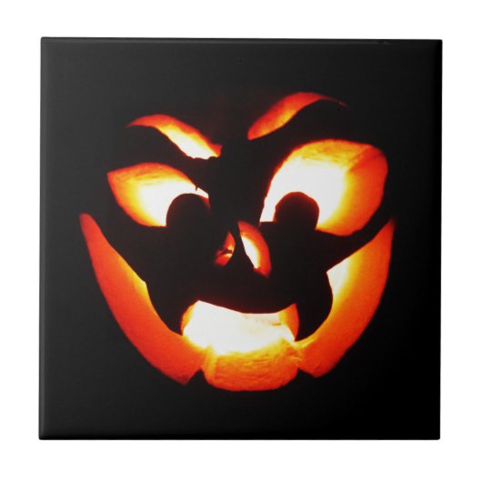 Vampire Jack-O-Lantern Tegeltje (Voorkant)