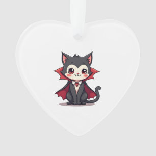 Vampire Kat � Cute Halloween Huisdier T-shirt Ornament
