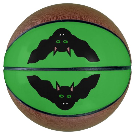 Vampire kat Faced Bat Halloween Basketball Mini Basketbal (Voorkant)