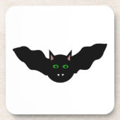 Vampire kat faced Bat Halloween Onderzetter (Voorkant)
