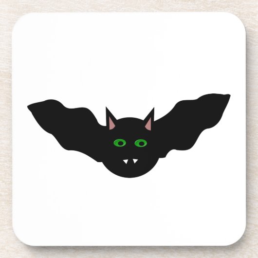 Vampire kat faced Bat Halloween Onderzetter (Voorkant)