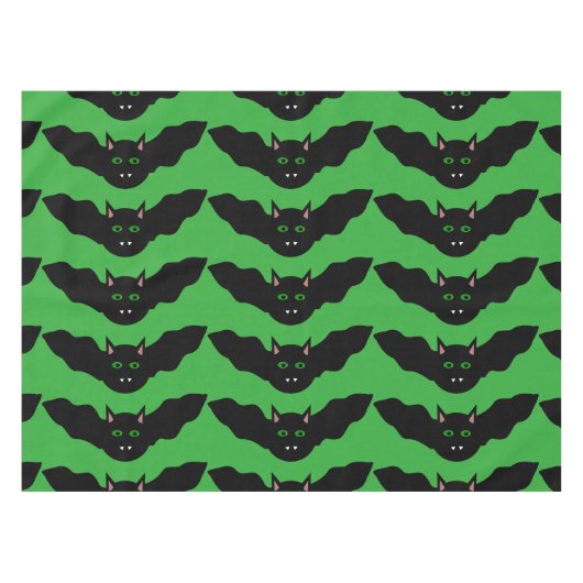 Vampire kat faced Bat Halloween Tablecloth Tafelkleed (Voorkant (Horizontaal))