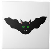 Vampire kat faced Bat Halloween Tile Tegeltje (Voorkant)