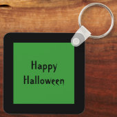 Vampire Kat Gezicht Vleermuis Halloween Aangepast Sleutelhanger (Achterkant)