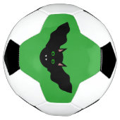 Vampire Kat Gezicht Vleermuis Halloween Voetbal (Gedraaid)