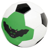 Vampire Kat Gezicht Vleermuis Halloween Voetbal (Drie kwart)
