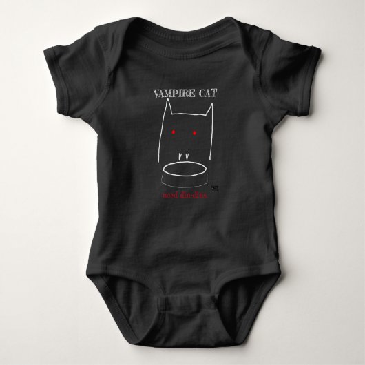 Vampire kat heeft dinnen nodig. Cute Vampire/ Cat Romper (Voorkant)