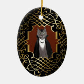 Vampire Kat Portrait Ornament (Voorkant)