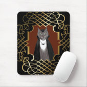 Vampire Kat Portret Mousepad Muismat (Met muis)