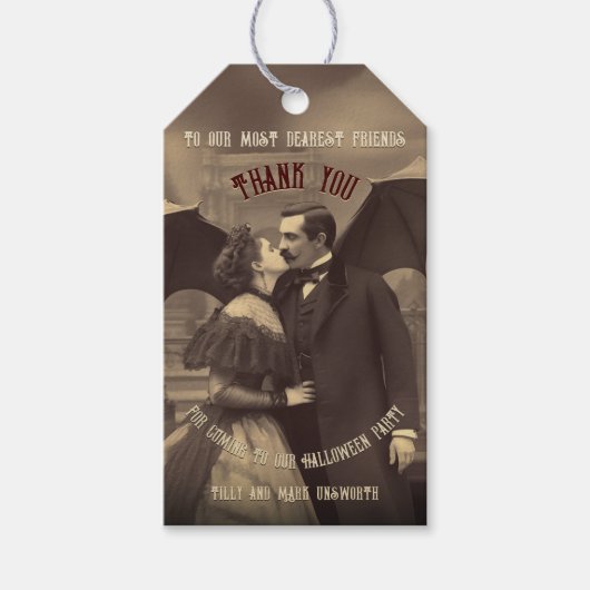 Vampire Kiss  Dracula Halloween Cadeaulabel (Voorkant)