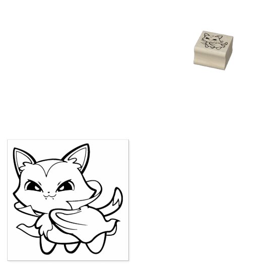 Vampire Kitty Cat Rubber Stamp Rubberstempel (Gestempeld)