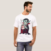 Vampire koffieliefhebber � Griezellige Latte Shirt (Voorkant volledig)