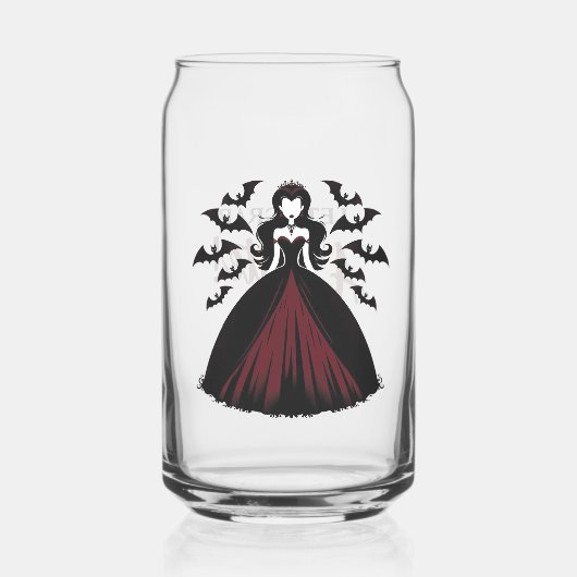 Vampire Koningin Halloween Blikvorm Glas (Achterkant)