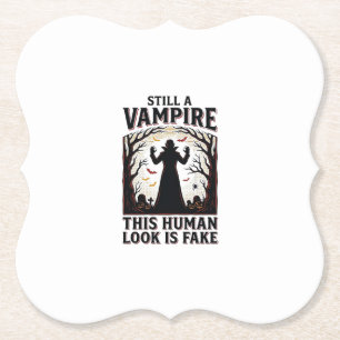 Vampire kostuum shirt grappig Halloween menselijke Kartonnen Onderzetters