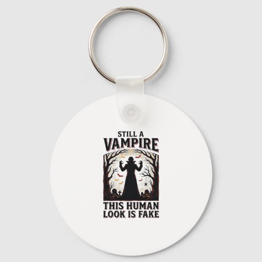 Vampire kostuum shirt grappig Halloween menselijke Sleutelhanger (Voorkant)