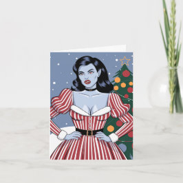 Vampire Lady Christmas Kaart