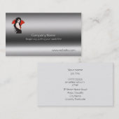 Vampire Lady op sjabloon met een metalen blik Visitekaartje (Voorkant / Achterkant)