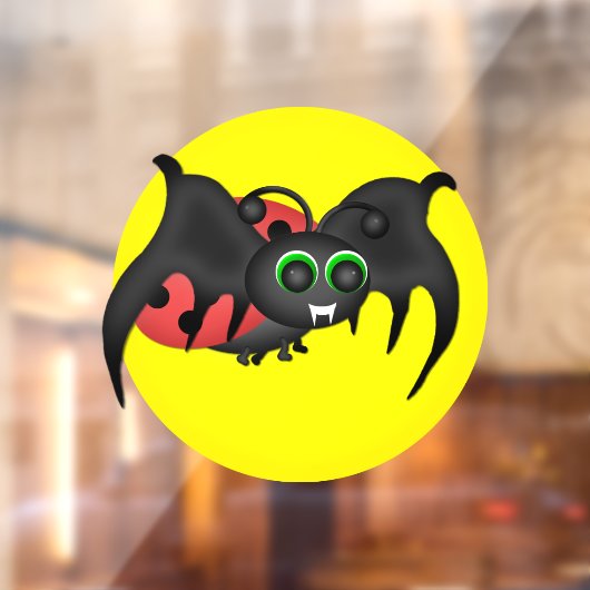 Vampire Ladybug Bat Raamsticker (Vel 2)