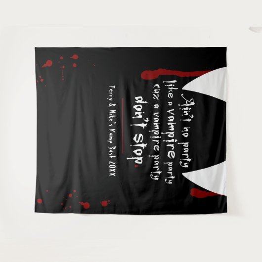 Vampire Lair Party Stop niet met Halloween Backdro Wandkleed (Voorkant (horizontaal))