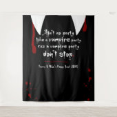 Vampire Lair Party Stop niet met Halloween Backdro Wandkleed (Voorkant)