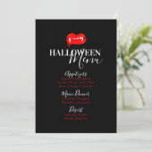 Vampire Lip Bloed Halloween Verjaardagsfeest Menu (Staand voorkant)