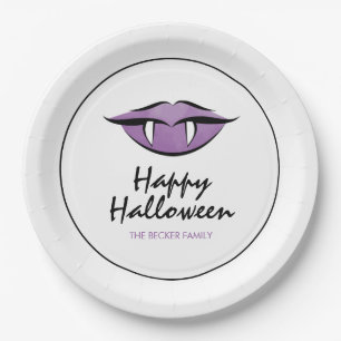Vampire Lippen Goth Happy Halloween Papieren Borde Bordje