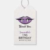 Vampire Lips Gothic Birthday Dank je Label Cadeaulabel (Voorkant)