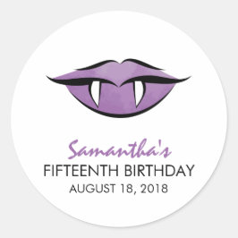 Vampire Lips Gothic Birthday Sticker