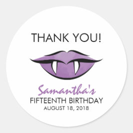 Vampire Lips Gothic Dank u wel de zondagsticker Ronde Sticker