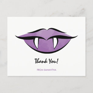 Vampire Lips Gothic Halloween Birthday Briefkaart