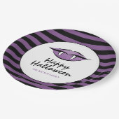 Vampire Lips Gothic Happy Halloween Paper Borden Papieren Bordje (Gekanteld)