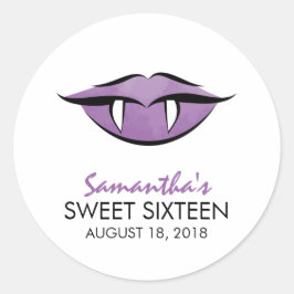Vampire Lips Gothic Sweet Sixteen Birthday Sticker