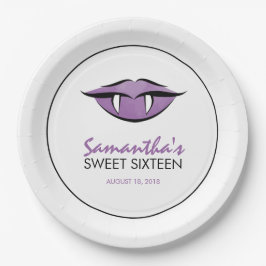 Vampire Lips Gothic Sweet Sixteen-Borden Papieren Bordje