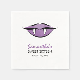 Vampire Lips Gothic Sweet Sixteen Paper Napkins Servetten