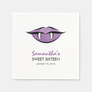 Vampire Lips Gothic Sweet Sixteen Paper Napkins Servetten