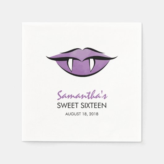 Vampire Lips Gothic Sweet Sixteen Paper Napkins Servetten (Voorkant)