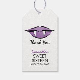 Vampire Lips Gothic Sweet Sixteen Verjaardagscadea Cadeaulabel