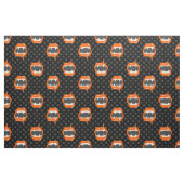 vampire lips monster fanged creature orange stof (Fat Quarter)