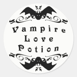 Vampire Love Potion Halloween Ronde Sticker