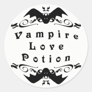 Vampire Love Potion Halloween Ronde Sticker
