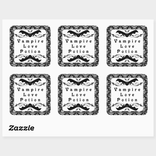 Vampire Love Potion Halloween Stickers (Vel)