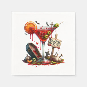 Vampire Martini Halloween Papier Servet