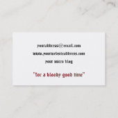 Vampire Master Bloody Visitekaartje (Achterkant)