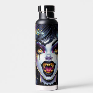 Vampire met gouden tanden Volle maan Halloween-fee Waterfles