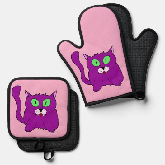 Vampire Mew Ovenwant & Pannenlap Set (Voorkant / Achterkant)