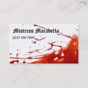 Vampire Mistress Bloody Visitekaartje