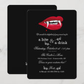Vampire Mond Halloween Feest Uitnodiging (Voorkant / Achterkant)