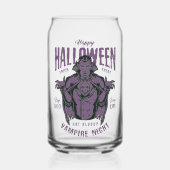 Vampire Night Halloween Glass – Paarse gotiek Blikvorm Glas (Voorkant)